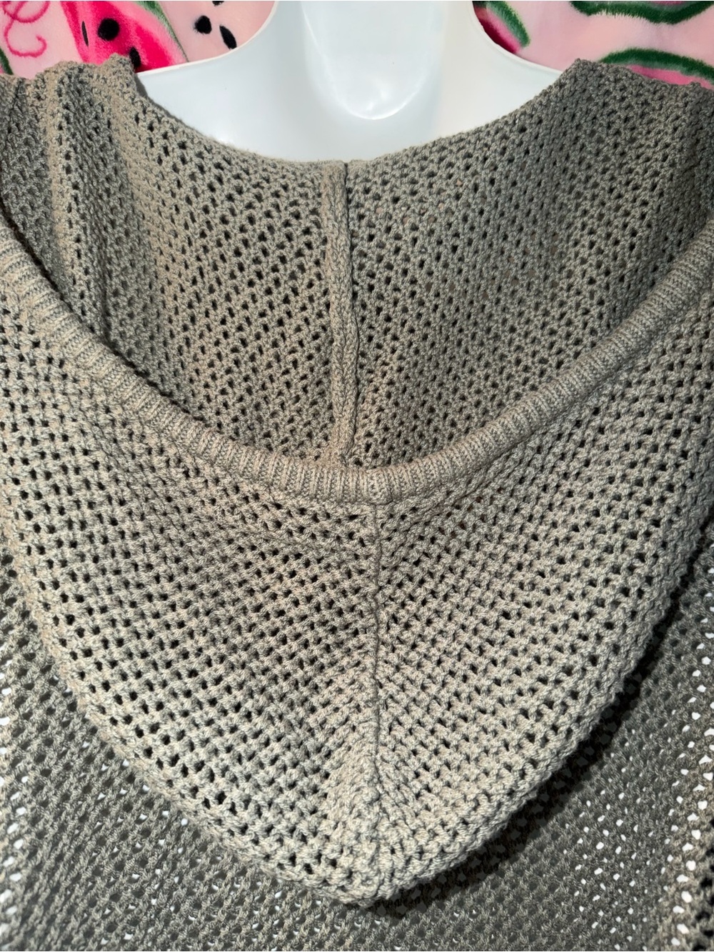 💚 Roxy Open Knit Hooded Sweater - Picture 6 of 7